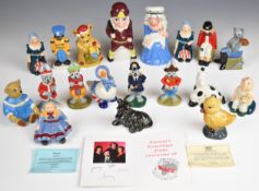 Collection of Wade figures including set of four Wade Collectors Club Pantomime membership figures