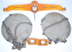 Hampshire County Council De Grave & Co. Ltd. Victorian 56lb beam scale with maker's name and local