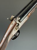 Pedersoli 12 bore side by side muzzle loading percussion hammer action shotgun with engraved