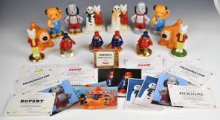 Two sets of seven Wade 'Childhood Favourites', figures made for Camtrak comprising Paddington