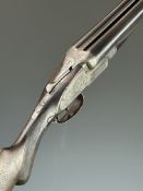 Midland 12 bore side by side ejector shotgun with engraved sidelock plates, trigger guard,