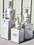 Hampshire County Council set of three Wragg Ltd Visigauge type stainless steel county standard