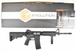 Evolution Recon 6mm CO2 airsoft rifle with textured pistol grip, composite tactical stock, multi-