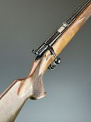 Anschutz Model 1717 .17 HMR bolt-action rifle with chequered semi-pistol grip and forend, raised