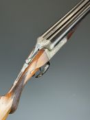 Lincoln Jefferies The Lincoln 12 bore side by side shotgun with engraved scenes of dogs to the named