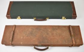 Two leather and canvas bound shotgun carry cases, one John Macnab the other Brady of Halesowen, both