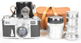 Zeiss Ikon Contax II 35mm rangefinder camera outfit, serial number C87797, with Sonnar 1:2 f=5cm,