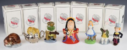 Wade Collectors Club set of six Alice In Wonderland and Wind In The Willows figure, all boxed,