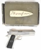 Cybergun Auto-Ordnance Thompson Custom 1911 .177 CO2 air pistol with chequered faux wooden grips and