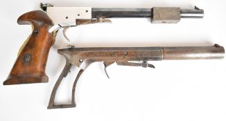 Two Jim Greathead of Camberley muzzle loading percussion under-hammer action pistols, one .400