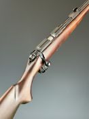 BRNO Model 2-E .22 bolt-action rifle with semi-pistol grip, sound moderator and 30 inch barrel,