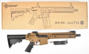 Crosman Semi Auto R1 .177 CO2 air rifle with textured pistol grip, composite tactical stock, multi-