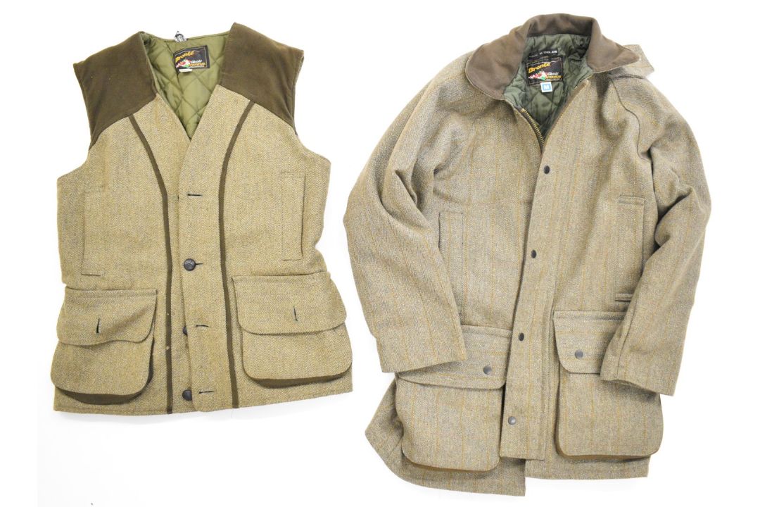Two Bronte gentleman's tweed jackets, one a shooting jacket the other an overcoat, both size medium. - Image 1 of 7
