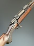 Sako AII .22-250 bolt-action rifle with chequered semi-pistol grip and forend, raised cheek piece,