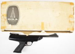 BSA Scorpion .22 target air pistol with shaped and chequered composite grip and adjustable sights,