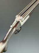 W Richards of Liverpool 12 bore side by side live pigeon shotgun with engraved birds to the named