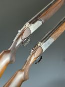 A composed pair of Rottweil Skeet Olympia 72 12 bore over and under ejector shotgun each with
