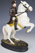 Beswick rearing Lipizanner with rider, H25cm