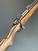 BRNO Model ZKK-601  7.62 bolt-action rifle with chequered semi-pistol grip and forend, leather