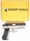 Magnum Research Baby Desert Eagle Dual Tone .177 CO2 air pistol with monogrammed and textured grips,
