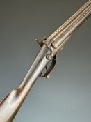 William Coffin of Bristol pinfire side by side hammer action shotgun with named and engraved