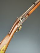 Pedersoli .45 muzzle loading percussion hammer action Kentucky rifle with brass scrolling trigger
