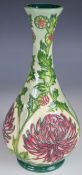 Moorcroft signed Wendy Mason pedestal vase, possibly decorated in the Pinxit pattern, dated 2003
