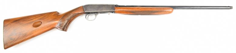 Browning .22 semi-automatic take-down rifle with chequered semi-pistol grip and 19 inch barrel,