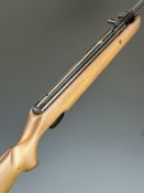 SMK SMK B19 .22 air rifle with semi-pistol grip, raised cheek piece and adjustable sights, serial