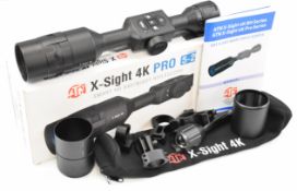 ATN A-Sight 4K Pro 5-20x Smart HD Day/ Night rifle scope with dual stream recoil activated HD video,
