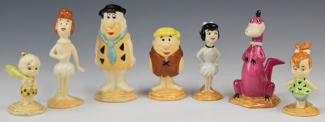 John Beswick limited edition set of seven Flintstones figures, tallest 12cm