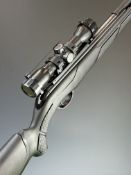 Gamo Varmint Stalker Deluxe .22 air rifle with textured semi-pistol grip, raised cheek piece,