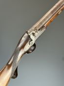 Joseph Manton of London and Calcutta 20 bore percussion hammer action sporting gun with named