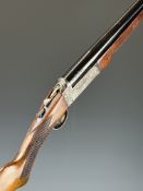 Webley & Scott 12 bore single barrelled ejector shotgun with named lock, semi-pistol grip and forend