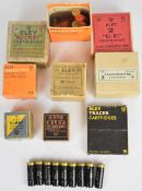 Over 100 collector's shotgun cartridges including Eley Rocket, Eley Solid Drawn Brass 28 gauge, Eley