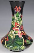 Moorcroft pedestal vase decorated in the Palmata pattern, dated 99 to base, H21cm