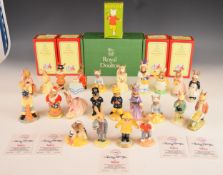 Twenty three Royal Doulton Bunnykins figures including Nurse, Gardener, Beefeater etc, tallest