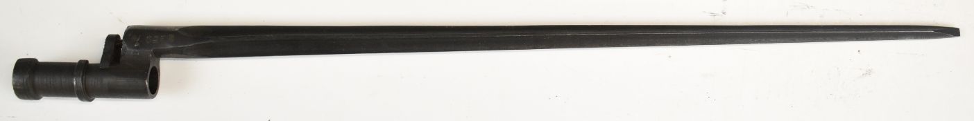 Russian M1891/30 bayonet, with cruciform blade, numbered B50 76, overall length 50cm PLEASE NOTE: WE