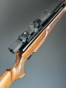 Theoben Evolution .20 air rifle with chequered semi-pistol grip and forend, raised cheek piece,