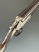 George Robertson of Whitehaven Cumbria 12 bore side by side shotgun with engraved locks,