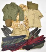 WW2 and later military uniform and insignia etc to include ATS cap dated 1942, two pairs of