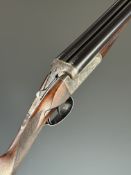 George Edward Lewis 16 bore side by side ejector shotgun with named engraved locks, border
