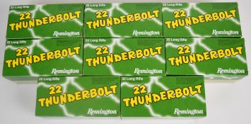 Four thousand .22 Long Remington 22 Thunderbolt High Velocity Round Nose rifle cartridges, all