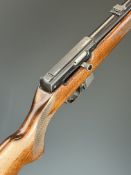 BRNO 581 .22 semi-automatic rifle with chequered semi-pistol grip and forend, pop-up sights, sling