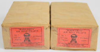 Ten thousand .177 Marksman No.1 air rifle or pistol pellets in 50 boxes, sealed in original paper