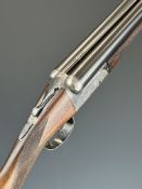 Webley & Scott 700 12 bore side by side ejector shotgun with named and engraved locks, engraved