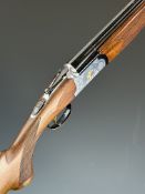 Lincoln Premier 16 bore over and under ejector shotgun with engraved scenes of gold birds to the