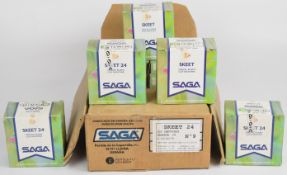Three hundred and seventy five 12 bore Saga Skeet 24g 9 shot shotgun cartridges, all in original