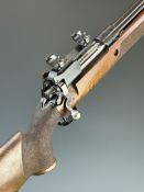 Turner Richards .45-70 bolt-action target rifle stamped 'R E' in an oval to the breech with textured