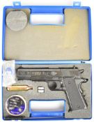 Umarex Colt Government 1911 A1 .177 CO2 air pistol with chequered composite grips, five 8-shot